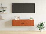 Wall Cabinet Wax Brown 80 x 30 x 30 cm Solid Pine Wood 869948