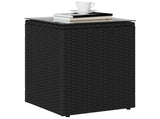 Side Table Black 35 x 35 x 70 cm Poly Rattan 42026885