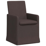 Dining Chairs 2 pcs Dark brown 57 x 67 x 95 cm Fabric 42017907