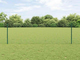 Euro Fence with Post 10 x 1 m PVC-Coated Steel Green Mesh 3335967