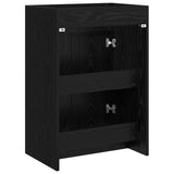 Bathroom Under Sink Cabinet Black Oak 56 x 37.5 x 81 cm 890777