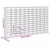 Wall Display Case Wall-Mounted Beige 98 x 4.5 x 55 cm 42015608