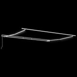 Awning Frame with LED Strip Lights White 500 x 350 cm Aluminium 313227