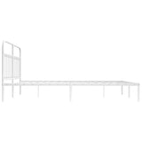 Bed Frame White Powder-coated steel Double Bed Frame 352632