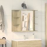 Bathroom Mirror Cabinet Sonoma Oak 80x20.5x64 cm Engineered Wood 849603