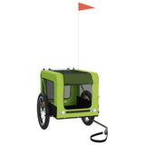 Pet Bike Trailer Green and Black Oxford Fabric and Iron 93920