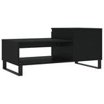 ZNTS Coffee Table Black 100x50x45 cm Engineered Wood 830837