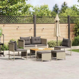 Garden Sofa Set 6 pcs Light grey and dark grey Poly Rattan 4104705