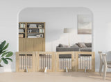 Dog Gate with Stands 4 pcs Sonoma Oak 60 x 80 cm 892098
