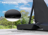 245-305cm Adjustable Basketball Hoop and Stand, with Wheels, Black T3398P349119