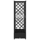 Raised Bed with Trellis and Roof Black 202.5 x 40 x 123 cm PP 42032547