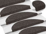 Stair Mats Self-adhesive 15 pcs 56x17x3 cm Anthracite Half Round 322352