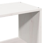 Bookcase Bed without Mattress White 180x200 cm Super King Solid Wood Pine 3322979