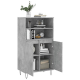 Highboard Concrete Grey 60x36x110 cm Engineered Wood 831488
