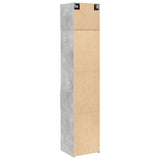 Slim Storage Cabinet Concrete Grey 45x42.5x225 cm Engineered Wood 3281297