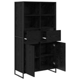 Sideboard 2 pcs Black Oak 81 x 36 x 150.5 cm Engineered Wood 3403034