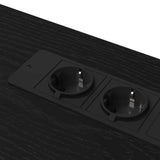 Desk with Shelf Black Oak 100 x 50 x 86.5 cm Engineered Wood 859395