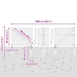 Welded Wire Fence with Spikes 10 x 0.8 m 3351204