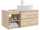 Bathroom Furniture Set 2 pcs Sonoma Oak Engineered Wood 3403906