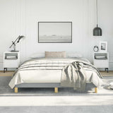 Bed Frame without Mattress Light Grey 152x203 cm Queen Fabric 346859