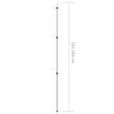Telescopic Tarp Poles with Length of 102-260 cm 2 pcs Aluminum 315219