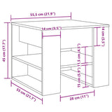Coffee Table Old Wood 55.5x55x45 cm Engineered Wood 856818