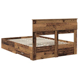 Bed Frame with Headboard Old Wood 140 x 190 cm Engineered Wood 3409985
