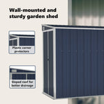 Wall-mounted Garden Shed Anthracite 118x288x178 cm Steel 316227