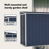 Wall-mounted Garden Shed Anthracite 118x288x178 cm Steel 316227