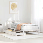 Bed Frame without Mattress White 75x190 cm Small Single Solid Wood Pine 3301460