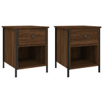 ZNTS Bedside Cabinets 2 pcs Brown Oak 40x42x50 cm Engineered Wood 825942