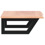 Basin Shelf Wall Mounted Steel and Solid Wood Oak 3302563