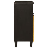 Sideboard Black and Gold 60 x 33 x 75 cm Solid Mango Wood 4017853