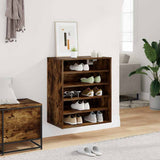 Shoe Cabinet Smoked Oak 60x35x70 cm Engineered Wood 816014