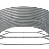 Garden Raised Bed Powder-coated Steel 584x140x68 cm Grey 319119