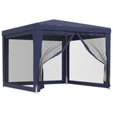 Party Tent with 4 Mesh Sidewalls Blue 3x3 m HDPE 319227