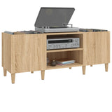 Record Cabinet Sonoma Oak 121x38x48 cm Engineered Wood 831928