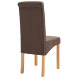 Dining Chairs 2 pcs Brown Fabric 249273