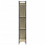 Bookcase Sonoma Oak 79x30x180 cm Engineered Wood and Metal 845432