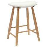 Dining Chairs 2 pcs Natural 46 x 37 x 63 cm Solid Rubber Wood 42020464