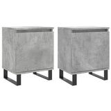 Bedside Cabinets 2 pcs Concrete Grey 40x30x50 cm Engineered Wood 826853