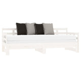 ZNTS Pull-out Day Bed without Mattress White 2x cm 820378