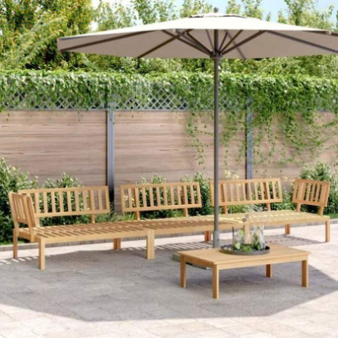 ZNTS 4 Piece Garden Pallet Sofa Set Solid Wood Acacia 3209309