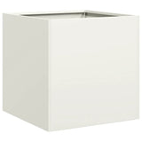 ZNTS Planter White 40x40x40 cm Cold-rolled Steel 860662