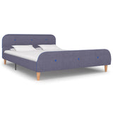 Bed Frame without Mattress Light Grey Fabric 135x190 cm Double 281103