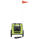 Pet Bike Trailer Green and Grey Oxford Fabric and Iron 93829