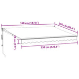 Automatic Retractable Awning Burgundy 350x250 cm 3215304