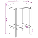 Bar Stool 2 pcs Light Grey 40 x 32 x 74 cm Engineered Wood 8006170