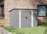 Garden Shed Grey Metal 42982