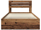 Bed Frame with Headboard Old Wood 90 x 190 cm Solid Pine Wood 3411469